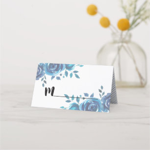 Carte De Placement Chic Floral Mariage Numéro de table Nom du siège