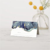 Carte De Placement Chic Fluid Abstrait Enk Gold Parties scintillant M (Dos)