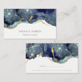 Carte De Placement Chic Fluid Abstrait Enk Gold Parties scintillant M (Devant / Derrière)