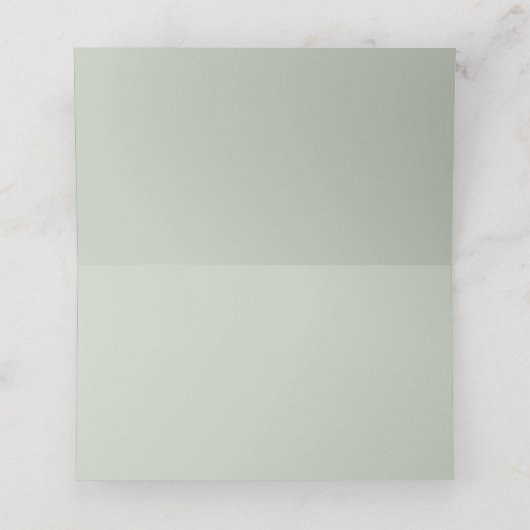 Carte De Placement Chic Foliage Pastel Vert Mariage personnalisé (Intérieur déplié)