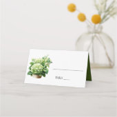 Carte De Placement Chic Geen Hydrangea Butterfly Mariage (Devant)