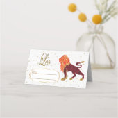 Carte De Placement Chic Gold Leo Zodiac Anniversaire (Devant)