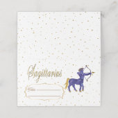 Carte De Placement Chic Gold Sagittarius Zodiac Anniversaire (Extérieur déplié)