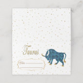 Carte De Placement Chic Gold Taurus Zodiac Anniversaire (Extérieur déplié)