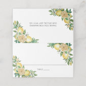 Carte De Placement Chic Lemon Verdure Floral Mariage méditerranéen (Extérieur déplié)