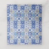 Carte De Placement Chic Lemon Verdure Floral Mariage méditerranéen (Intérieur déplié)