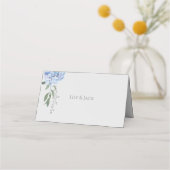 Carte De Placement Chic moderne Blue Hydrangea Mariage Table (Dos)