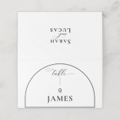 Carte De Placement Chic Moderne Élégant  (Extérieur déplié)