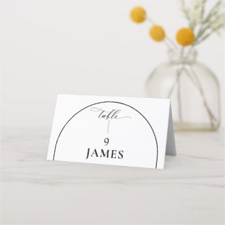 Carte De Placement Chic Moderne Élégant