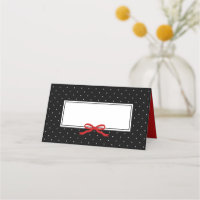 Chic moderne Polka point noir avec ruban rouge