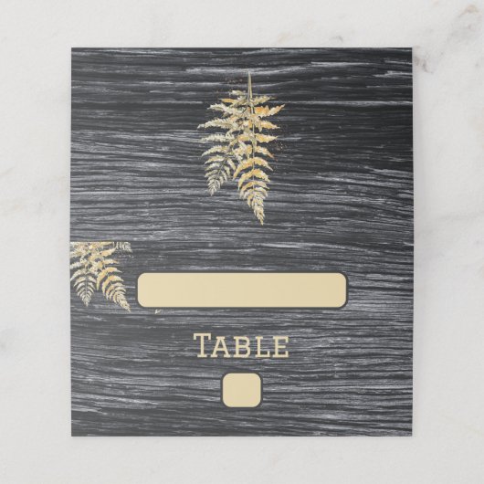 Carte De Placement Chic Moderne Rustique Mariage Dîner (Extérieur déplié)