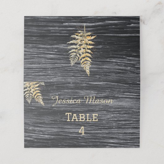 Carte De Placement Chic Moderne Rustique Mariage Dîner (Extérieur déplié)