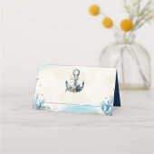 Carte De Placement Chic Nautical Ancre Beach Mariage moderne (Devant)