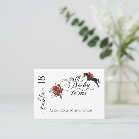 Carte De Placement Chic Parler Derby Me Course Horse Party Equestrio (Debout devant)