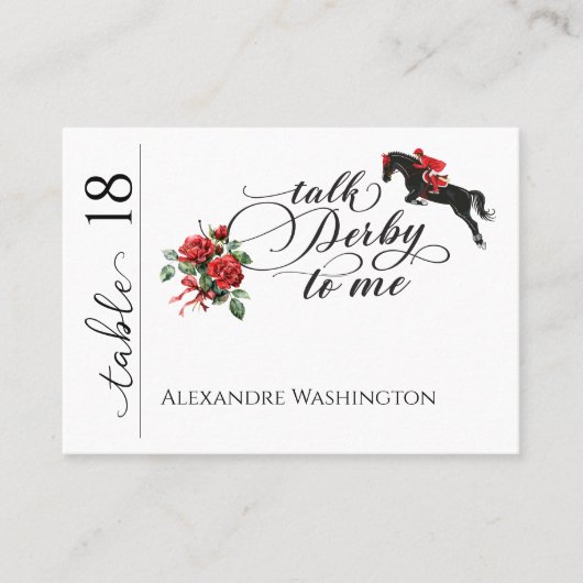 Carte De Placement Chic Parler Derby Me Course Horse Party Equestrio (Devant)