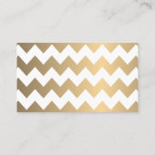 Carte De Placement Chiffres blanc et or Chevron et Confetti 2 (Dos)