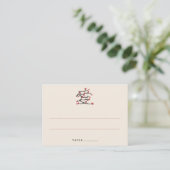 Carte De Placement Chinese Love Red Cherry Blossoms (Debout devant)