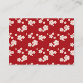 Carte De Placement Chinese Love Red Cherry Blossoms (Dos)