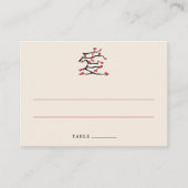 Carte De Placement Chinese Love Red Cherry Blossoms (Devant)