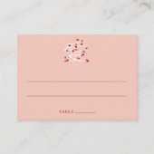 Carte De Placement Chinese Love Red Cherry Blossoms (Devant)