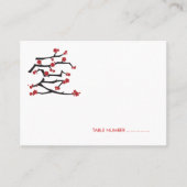 Carte De Placement Chinois Ai Love Cerise Blossoms Rouge Sakura Maria (Devant)