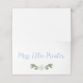 Carte De Placement Chinoiserie de fleurs bleues et blanches (Extérieur déplié)