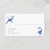 Carte De Placement Chinoiserie double face Mariage bleu (Devant)