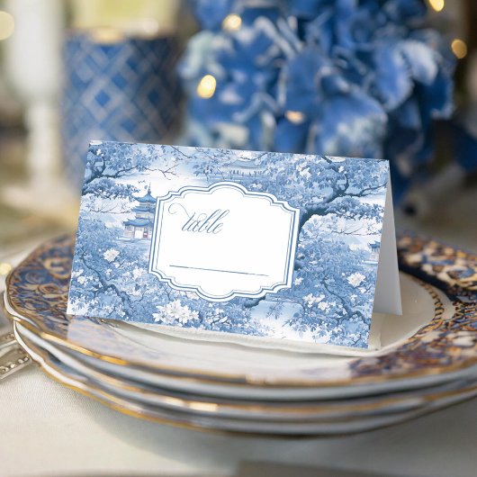 Carte De Placement Chinoiserie Motif Mariage ID1094