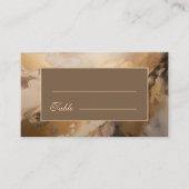 Carte De Placement Chocolat d'or moderne Mariage d'aquarelle artistiq (Devant)