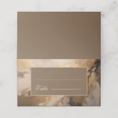 Carte De Placement Chocolat d'or moderne Mariage d'aquarelle artistiq (Extérieur déplié)