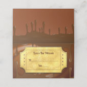 Carte De Placement Chocolat Golden Ticket Bar ou Bat mitzvah (Extérieur déplié)