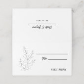 Carte De Placement Choix de repas de mariage Eucalyptus (Extérieur déplié)