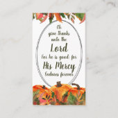 Carte De Placement Christian Thanksgiving Prière Oh Donner Merci (Devant)