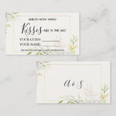 Carte De Placement Chrysanthemum Combien de baisers Fête des mariées  (Devant / Derrière)