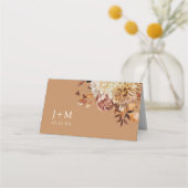 Carte De Placement Chute Gold Terracotta Aquarelle Floral Mariage Pla (Dos)