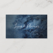 Carte De Placement Ciel nocturne céleste | Mariage plat argenté (Dos)