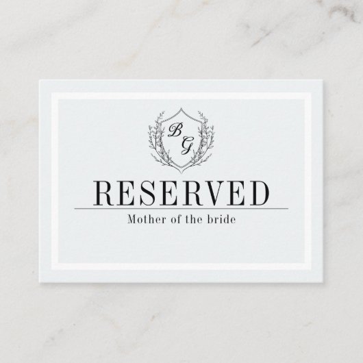 Carte De Placement Cimetière monographique classique Signal RÉSERVÉ (Devant)