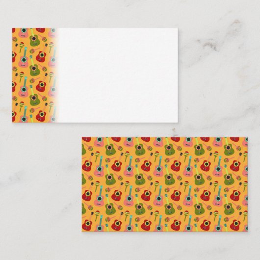 Carte De Placement Cinco de Mayo Guitares Maracas Fiesta Mexique (Devant / Derrière)