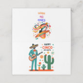 Carte De Placement Cinco de mayo mariachi - fierté mexicaine (Extérieur déplié)