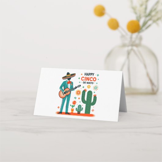 Carte De Placement Cinco de mayo mariachi - fierté mexicaine (Devant)