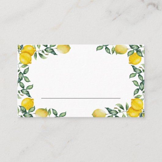 Carte De Placement Citron blanc (Devant)