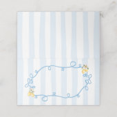 Carte De Placement Citron Bleu Stripes Méditerranée (Extérieur déplié)