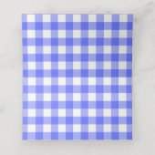 Carte De Placement Citron bleu vichy jardin fête (Intérieur déplié)