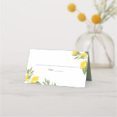 Carte De Placement Citron Mariage Carte Place Foliage Rustique Citrus (Devant)