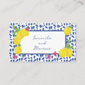 Carte De Placement citrons aquarelles (Dos)