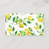 Carte De Placement Citrons d'été et feuillage (Dos)