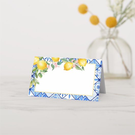 Carte De Placement Citrons Méditerranéen Étiquette Alimentaire Carrea (Devant)