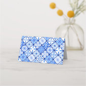 Carte De Placement Citrons méditerranéens Carrelage bleu italien Étiq (Dos)