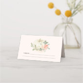 Carte De Placement Citrouille blanc doux Mariage floral (Dos)