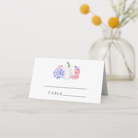 Carte De Placement Citrouille blanche - cartons de table de mariage (Devant)